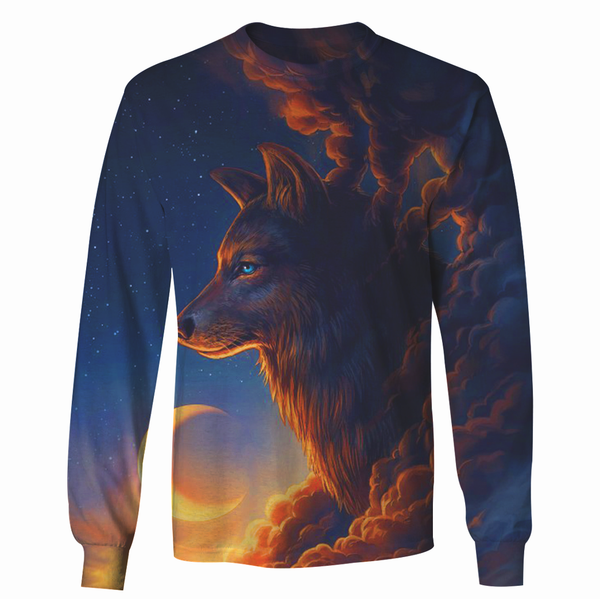 3D Wolf Hoodie/Long Sleeve/T-shirt W6